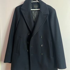 mens peak lapel peacoat
